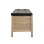 Artiss Storage Ottoman Blanket Box Leather Oak - Furniture > Living Room