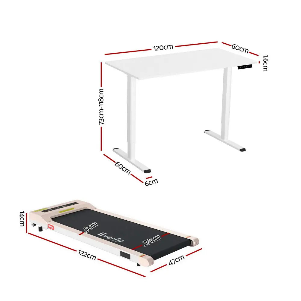 Artiss Treadmill with 120cm Automatic Standing Desk Electric Walking Pad - Furniture > Office > Desks