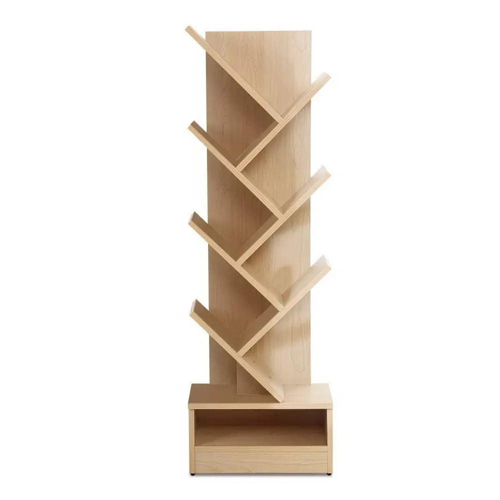 Artiss Tree Bookshelf 7 Tiers - ECHO Oak - Furniture > Living Room > Bookcases & Shelves
