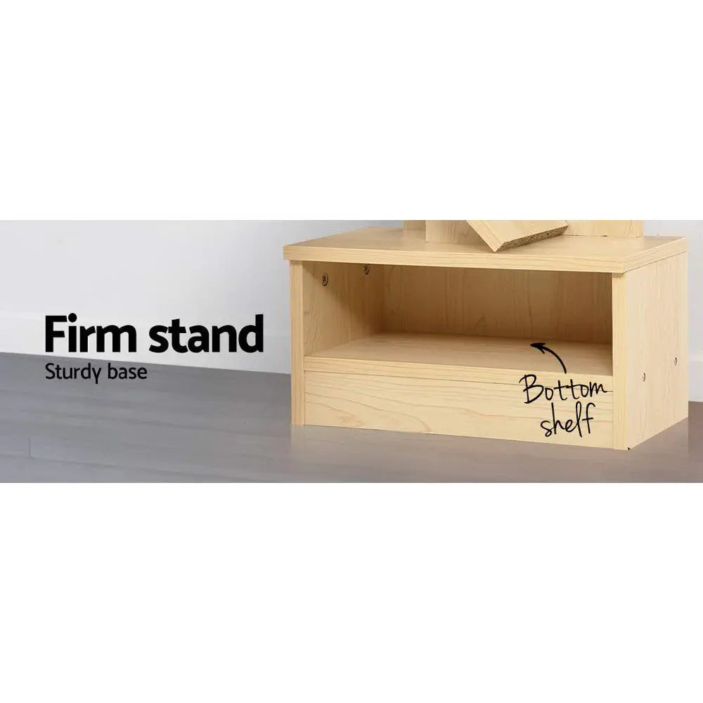 Artiss Tree Bookshelf 7 Tiers - ECHO Oak - Furniture > Living Room > Bookcases & Shelves