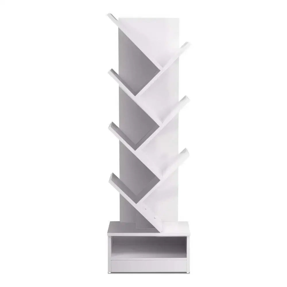 Artiss Tree Bookshelf 7 Tiers - ECHO White - Furniture > Office