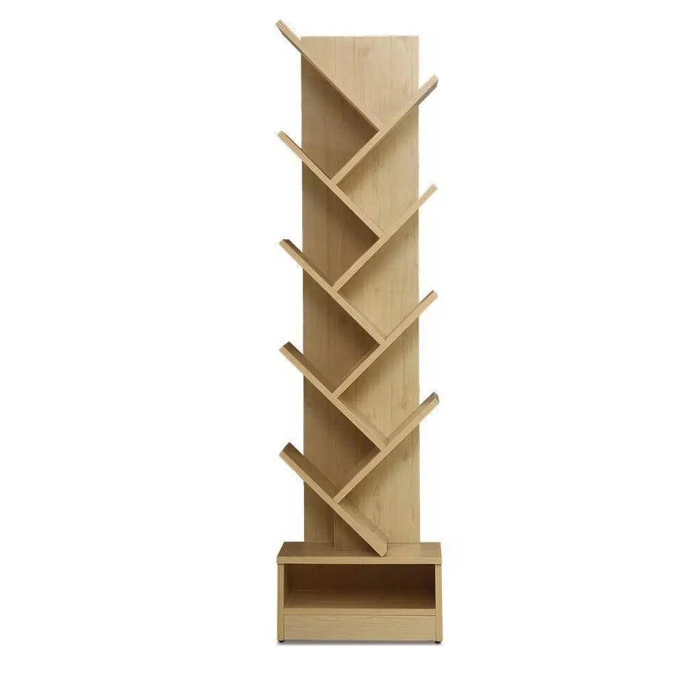 Artiss Tree Bookshelf 9 Tiers - ECHO Oak - Furniture > Office