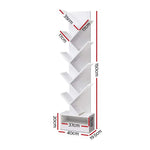 Artiss Tree Bookshelf 9 Tiers - ECHO White - Furniture > Living Room > Bookcases & Shelves