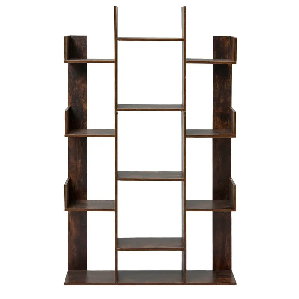 Artiss Tree-Shaped Bookshelf ROMI Walnut - Furniture > Bedroom