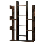 Artiss Tree-Shaped Bookshelf ROMI Walnut - Furniture > Bedroom