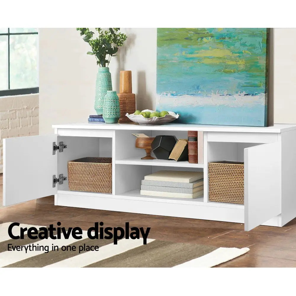 Artiss TV Cabinet Entertainment Unit 120cm White Anita - Furniture > Living Room > TV Units