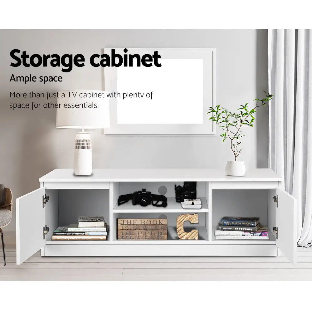 Artiss TV Cabinet Entertainment Unit 120cm White Anita - Furniture > Living Room > TV Units