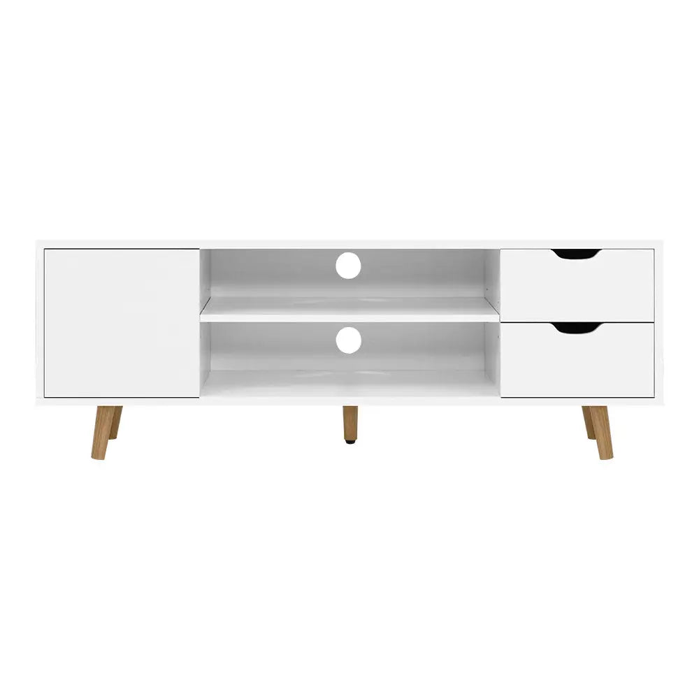 Artiss TV Cabinet Entertainment Unit 120cm White Larin - Furniture > Living Room > TV Units