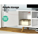 Artiss TV Cabinet Entertainment Unit 120cm White Larin - Furniture > Living Room > TV Units