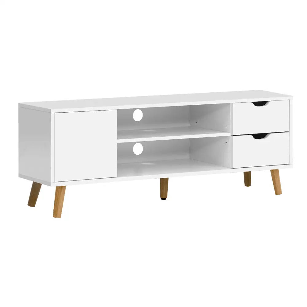 Artiss TV Cabinet Entertainment Unit 120cm White Larin - Furniture > Living Room > TV Units