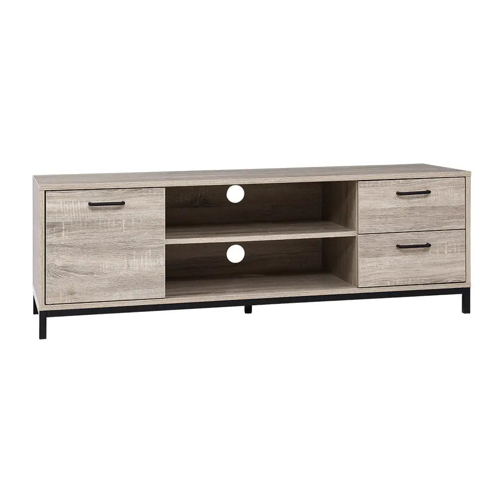 Artiss TV Cabinet Entertainment Unit 132cm Pine Tania - Furniture > Living Room > TV Units