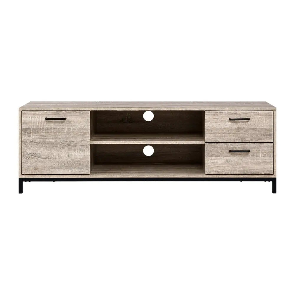 Artiss TV Cabinet Entertainment Unit 132cm Pine Tania - Furniture > Living Room > TV Units