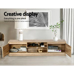 Artiss TV Cabinet Entertainment Unit 160cm Pine Charles - Furniture > Living Room > TV Units