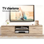 Artiss TV Cabinet Entertainment Unit 160cm Pine Charles - Furniture > Living Room > TV Units