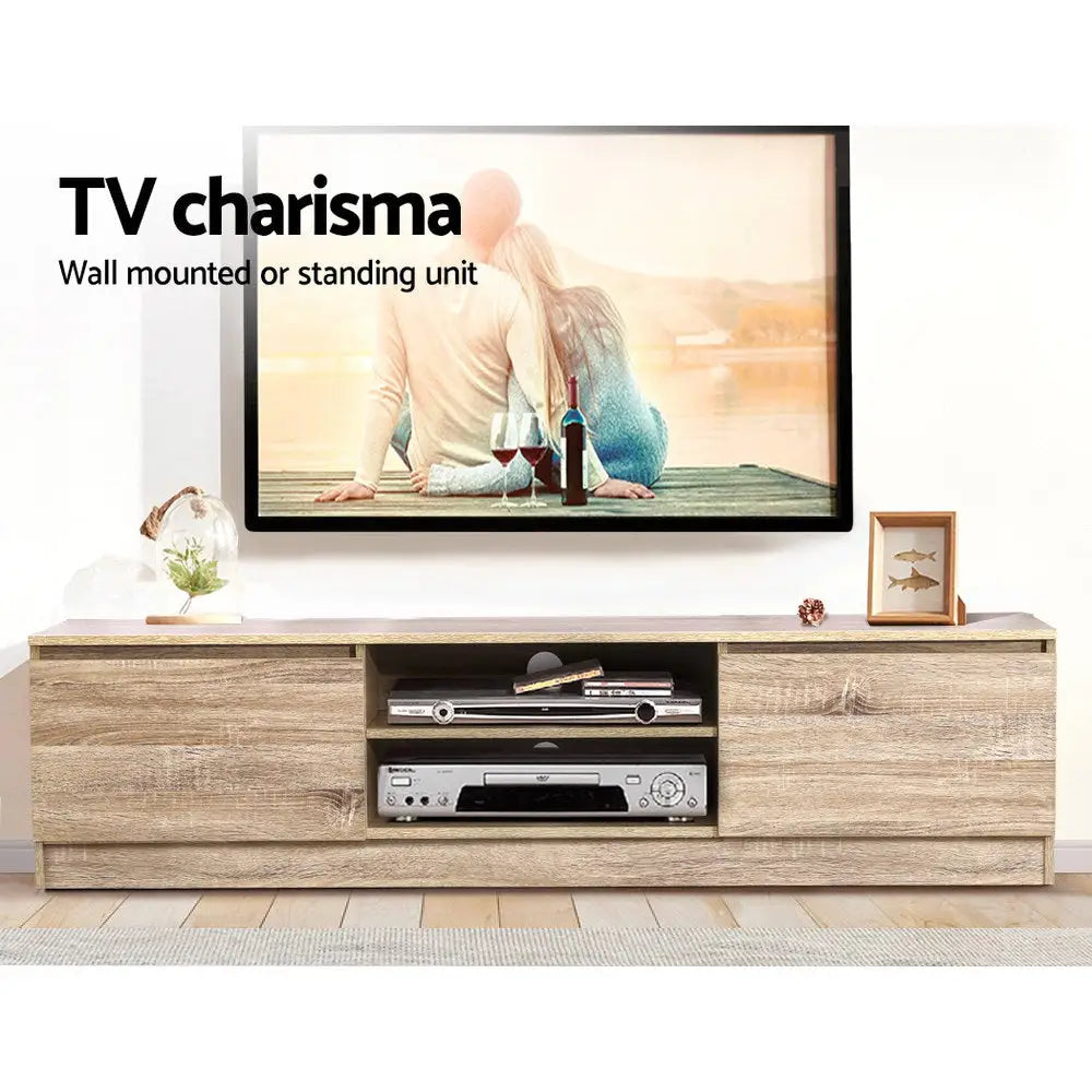 Artiss TV Cabinet Entertainment Unit 160cm Pine Charles - Furniture > Living Room > TV Units