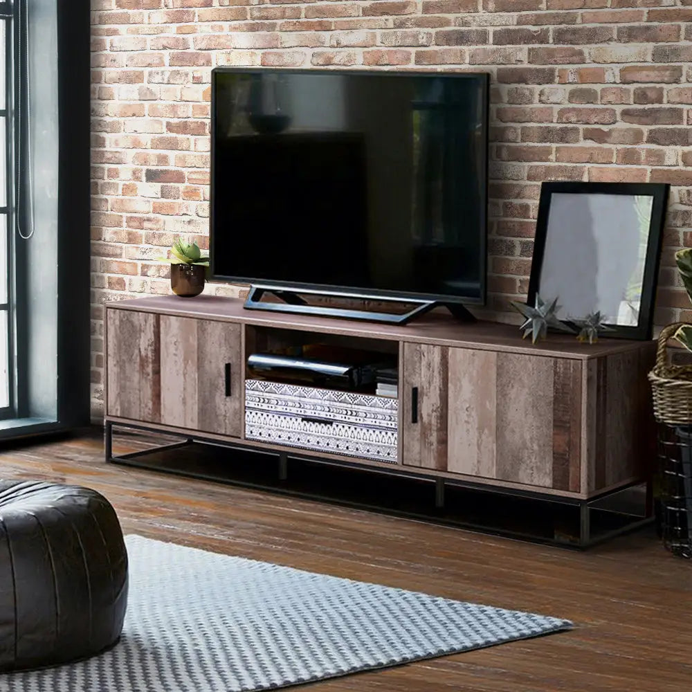 Artiss TV Cabinet Entertainment Unit 180cm Industrial - Furniture > Living Room > TV Units