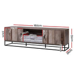 Artiss TV Cabinet Entertainment Unit 180cm Industrial - Furniture > Living Room > TV Units