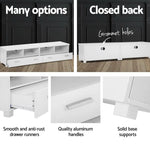 Artiss TV Cabinet Entertainment Unit 180cm White Eddie - Furniture > Living Room > TV Units