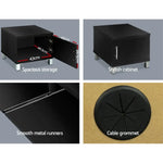 Artiss TV Cabinet Entertainment Unit 190cm Black Danson - Furniture > Living Room > TV Units