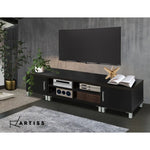 Artiss TV Cabinet Entertainment Unit 190cm Black Danson - Furniture > Living Room > TV Units