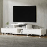 Artiss TV Cabinet Entertainment Unit Extendable 160CM To 220CM White - Furniture > Living Room > TV Units