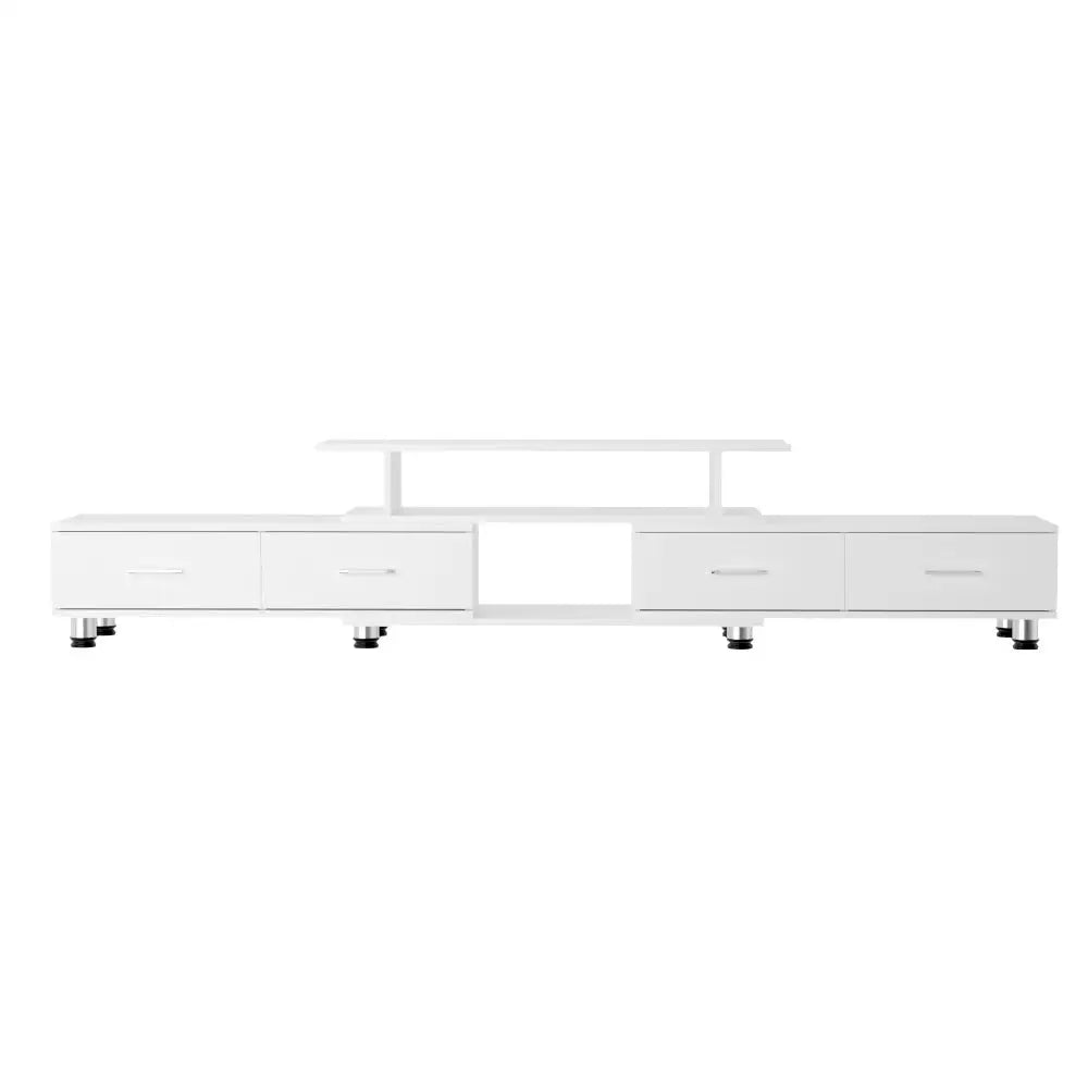 Artiss TV Cabinet Entertainment Unit Extendable 160CM To 220CM White - Furniture > Living Room > TV Units