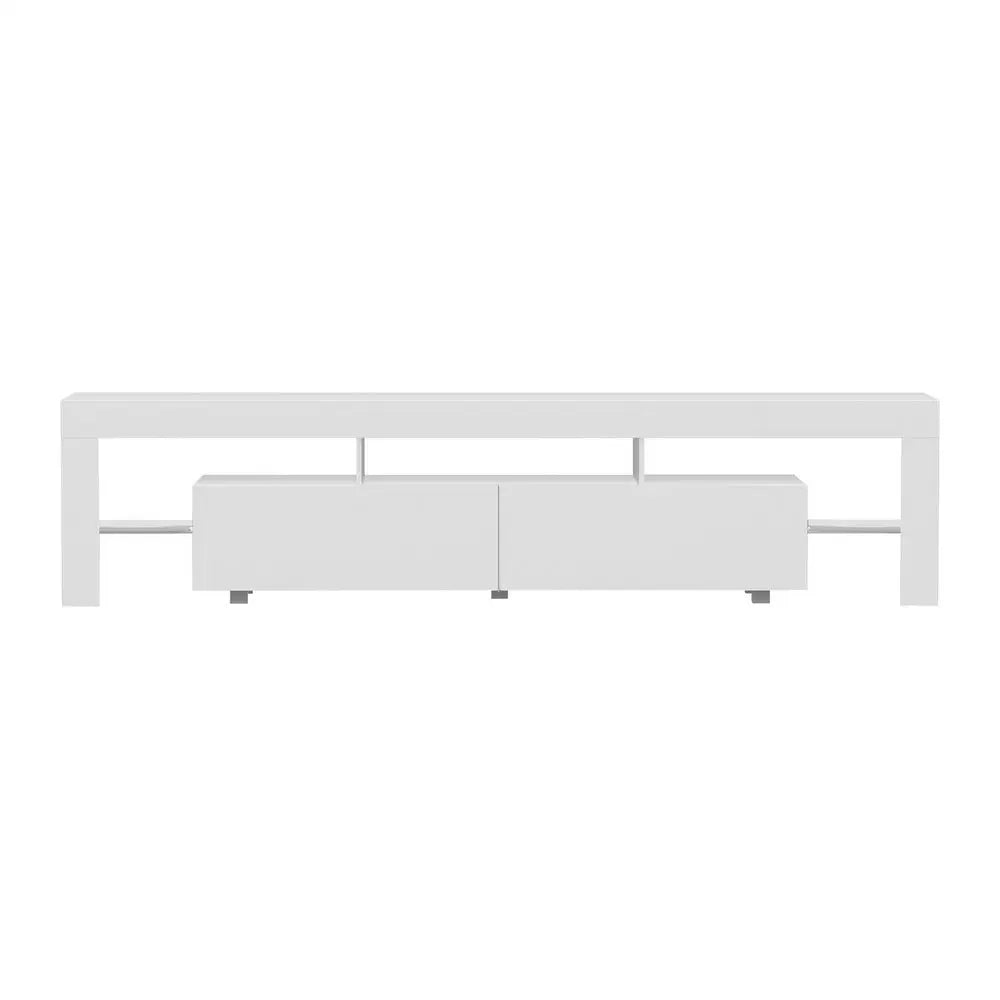 Artiss TV Cabinet Entertainment Unit Stand RGB LED Gloss Furniture 200cm White - Furniture > Living Room > TV Units