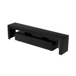Artiss TV Cabinet Entertainment Unit Stand RGB LED Gloss Furniture 200cm Black - Furniture > Living Room > TV Units