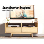 Artiss TV Entertainment Unit 120cm Pine Ford - Furniture > Living Room