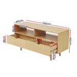 Artiss TV Entertainment Unit 120cm Pine Ford - Furniture > Living Room