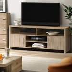 Artiss TV Entertainment Unit 140cm Oak Ken - Furniture > Living Room