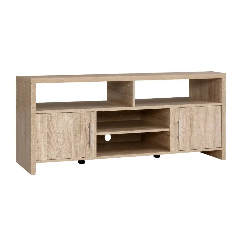 Artiss TV Entertainment Unit 140cm Oak Ken - Furniture > Living Room