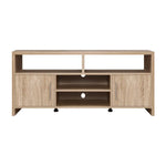 Artiss TV Entertainment Unit 140cm Oak Ken - Furniture > Living Room