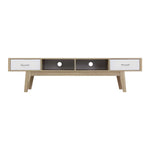 Artiss TV Entertainment Unit 180cm Oak White Gary - Furniture > Living Room