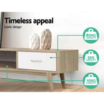 Artiss TV Entertainment Unit 180cm Oak White Gary - Furniture > Living Room