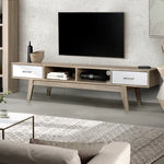 Artiss TV Entertainment Unit 180cm Oak White Gary - Furniture > Living Room