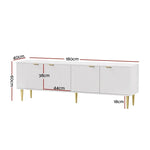Artiss TV Entertainment Unit Stand Storage 180CM White - Furniture > Living Room