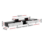 Artiss TV Entertainment Unit Stand Wooden 160CM To 220CM Storage Drawers Black White - Furniture > Living Room