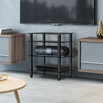 Artiss TV Stand 4 Tiers Storage Shelf Rack Tempered Glass Entertainment Unit - Audio & Video > TV Accessories