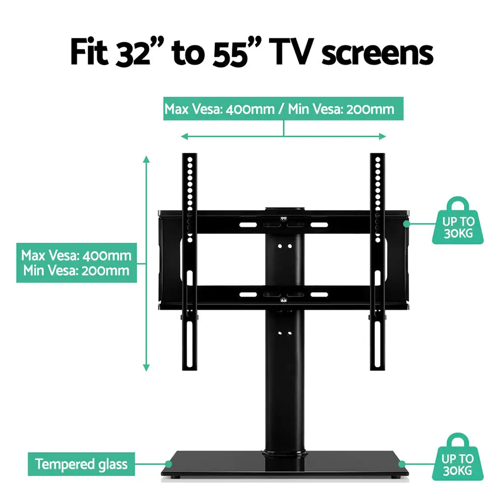 Artiss TV Stand Mount Bracket for 32’’-55’’ LED LCD Swivel Tabletop Desktop Plasma - Audio & Video > TV Accessories