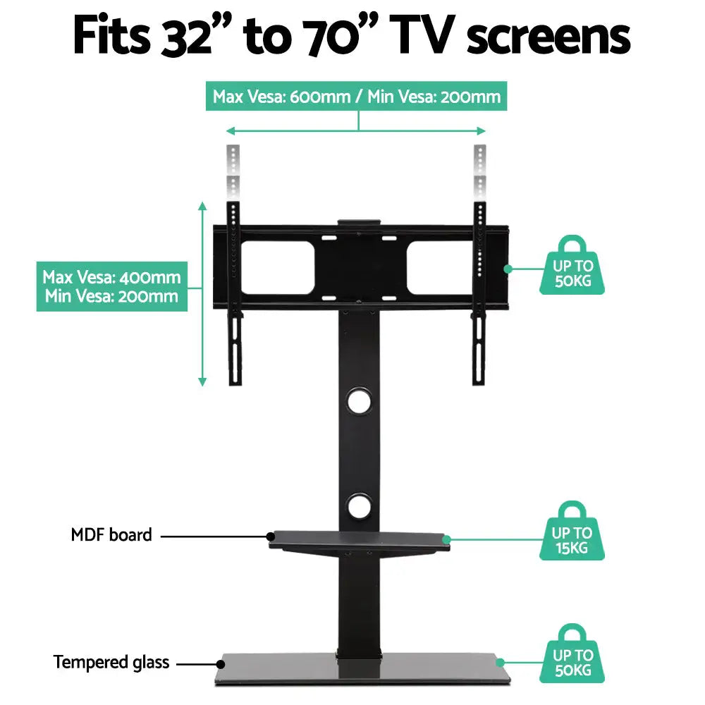 Artiss TV Stand Mount Bracket for 32’’-70’’ LED LCD 2 Tiers Storage Floor Shelf - Audio & Video > TV Accessories