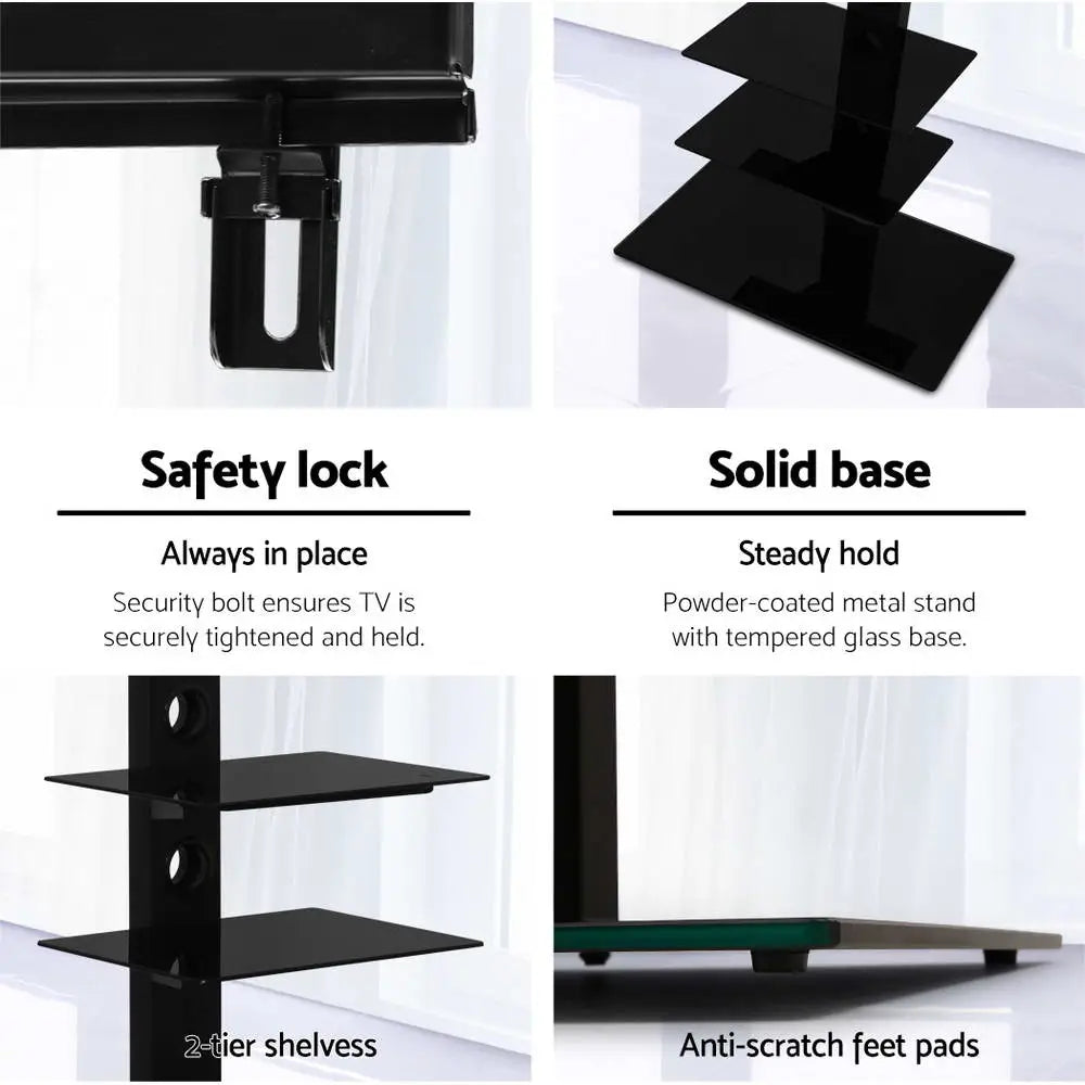 Artiss TV Stand Mount Bracket for 32’’-70’’ LED LCD 3 Tiers Storage Floor Shelf - Audio & Video > TV Accessories