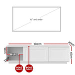 Artiss TV Unit Entertainment Unit Storage Cabinet 160cm White - Furniture > Living Room > TV Units