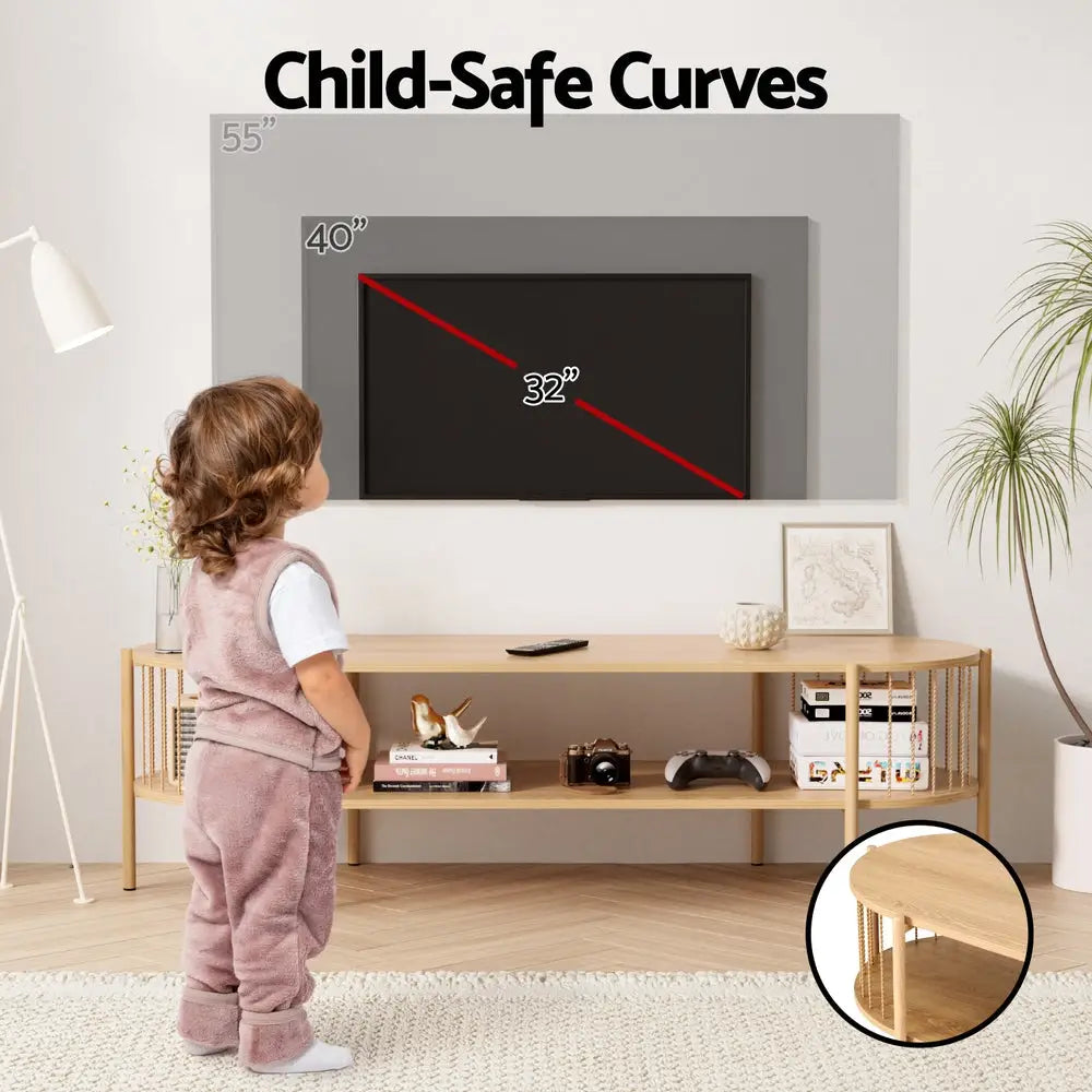 Artiss TV Unit Entertainment Unit Storage Shelf 148cm Pine - Furniture > Living Room > TV Units