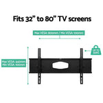 Artiss TV Wall Mount Bracket for 32’’-80’’ LED LCD Full Motion Dual Strong Arms - Audio & Video > TV Accessories