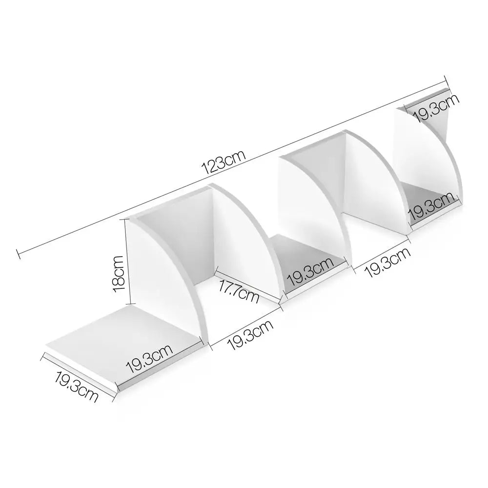 Artiss Wall Shelf Corner Floating 5-Tier White - Furniture > Living Room