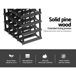 Artiss Wine Rack 20 Bottle Black - Home & Garden > Storage