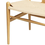 Artiss Wishbone Dining Chairs Ratter Seat Solid Wood Frame Cafe Lounge Chair - Furniture > Dining