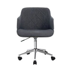 Artiss Wooden Office Chair Fabric Seat Grey - Furniture > Office > Office & Desk Chairs