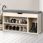 Artiss Wooden Shoe Organiser - Natural - Furniture > Living Room